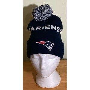 New Unisex Ariens New England Patriots Blue White Logo Beanie Pom Hat One Size